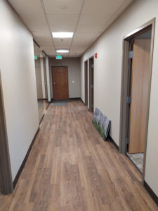 newly remodeled hallway